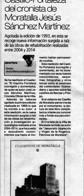 REEDICIÓN EN MORATALLA