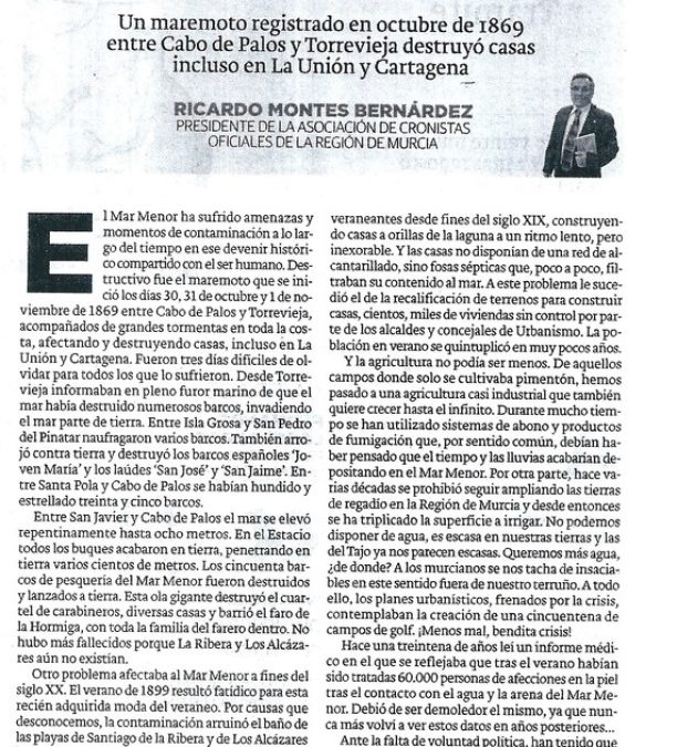 MAR MENOR. Ya lo dijimos.